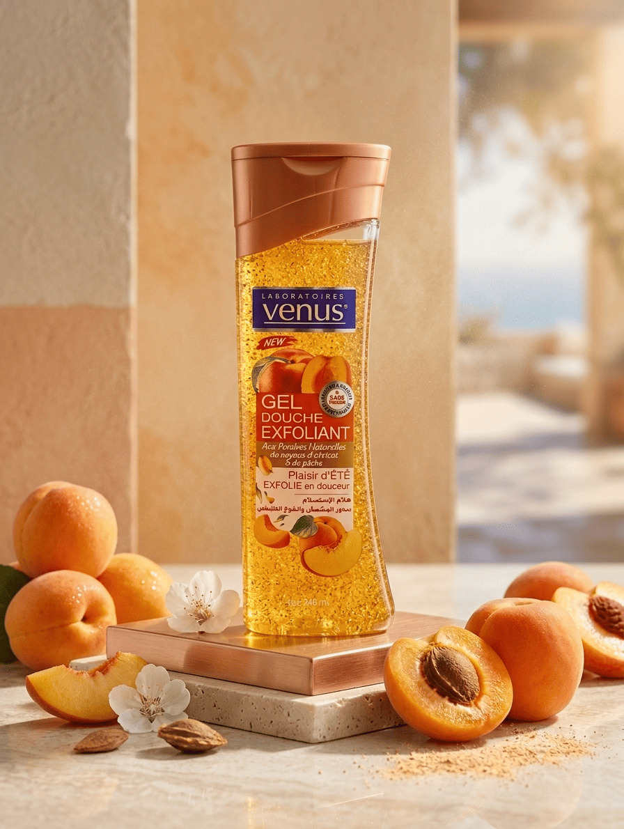 Gel Douche Exfoliant Venus Abricot et Peche
